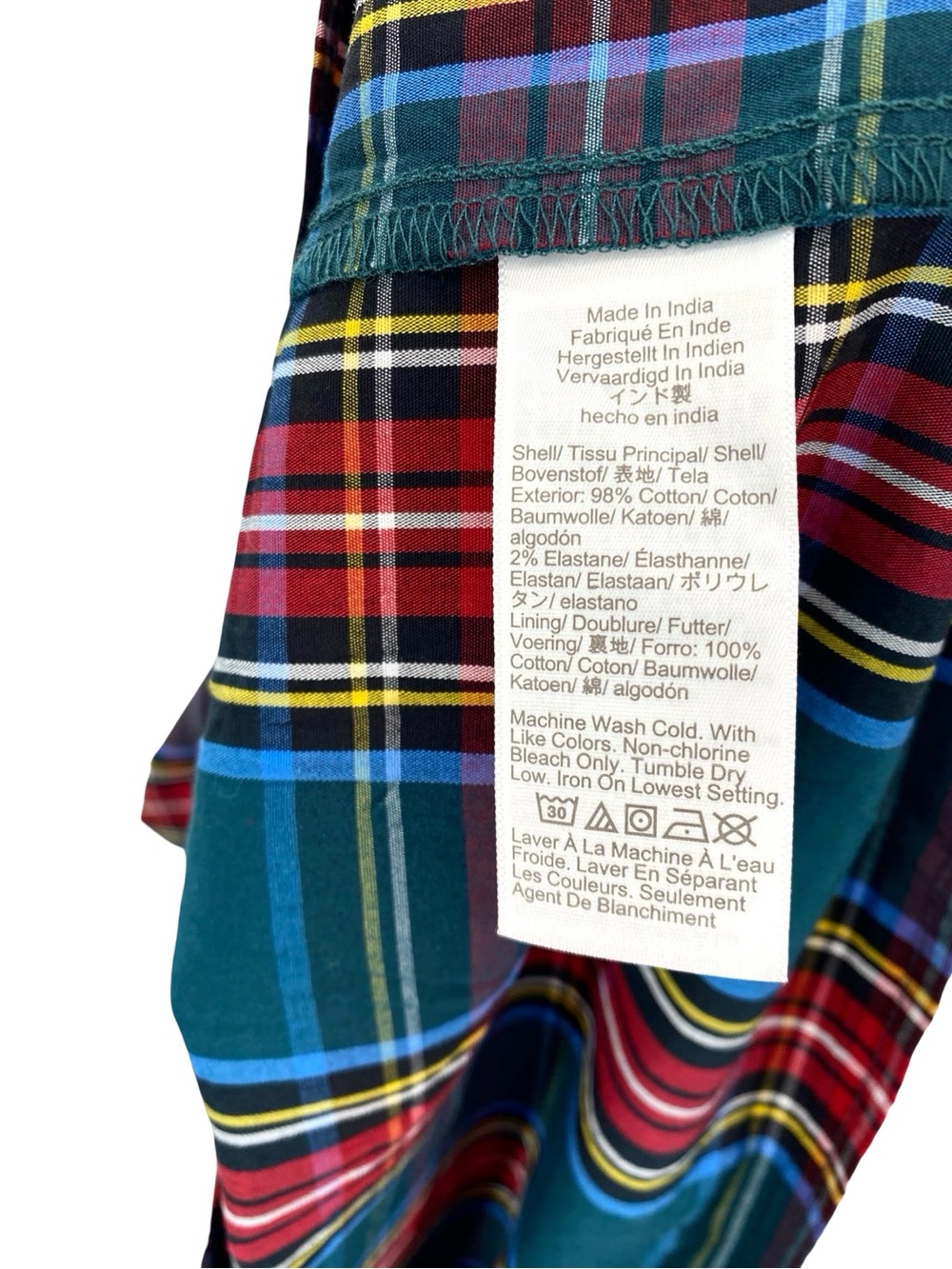 J. Crew Tartan Plaid Shirt Dress Midi Cotton New Sleeveless Size 6 - Picture 8 of 8